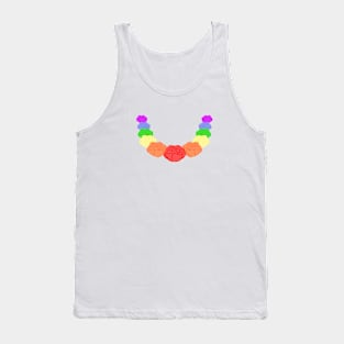 Rainbow Rose Necklace Tank Top